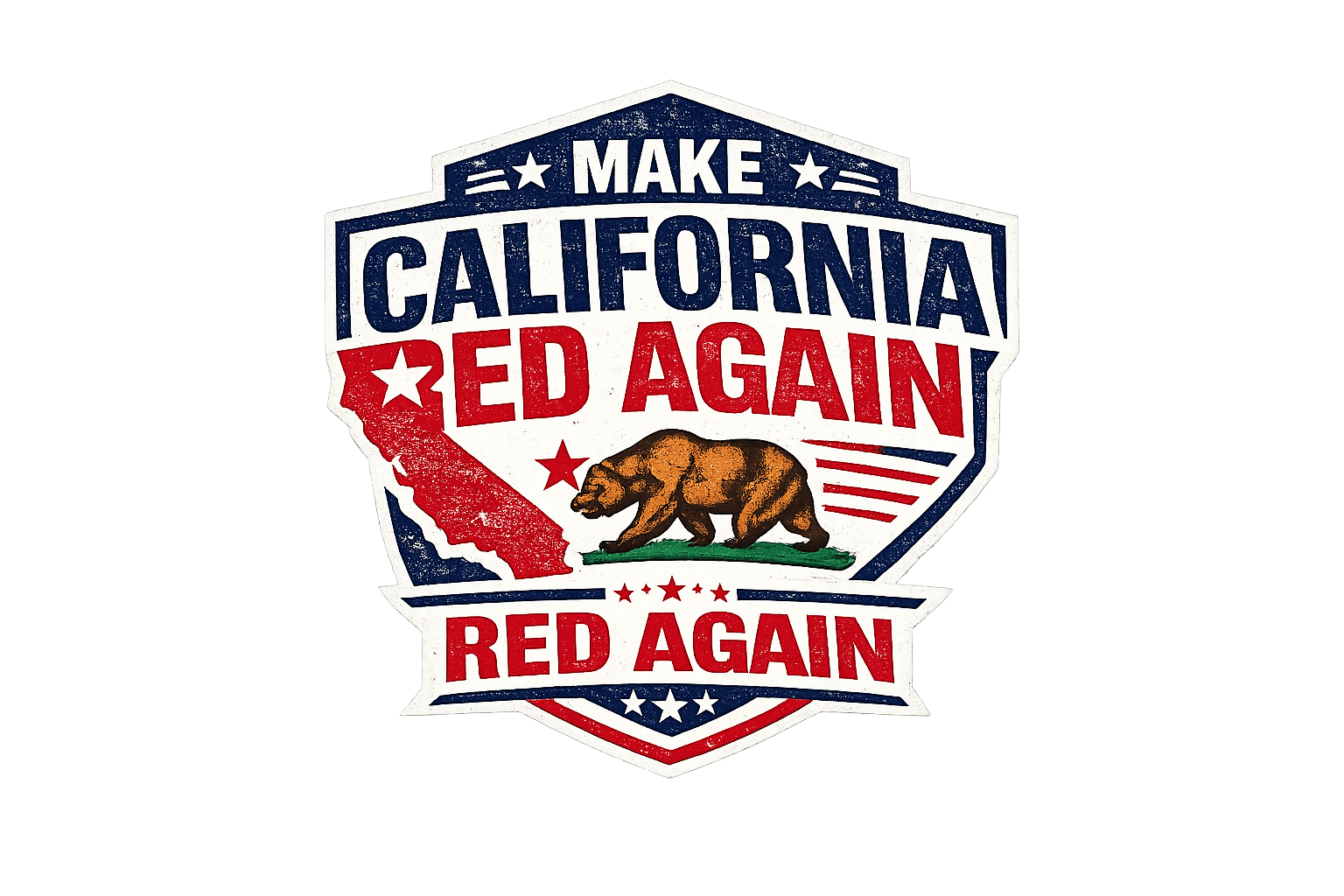 Make California Red Again logo